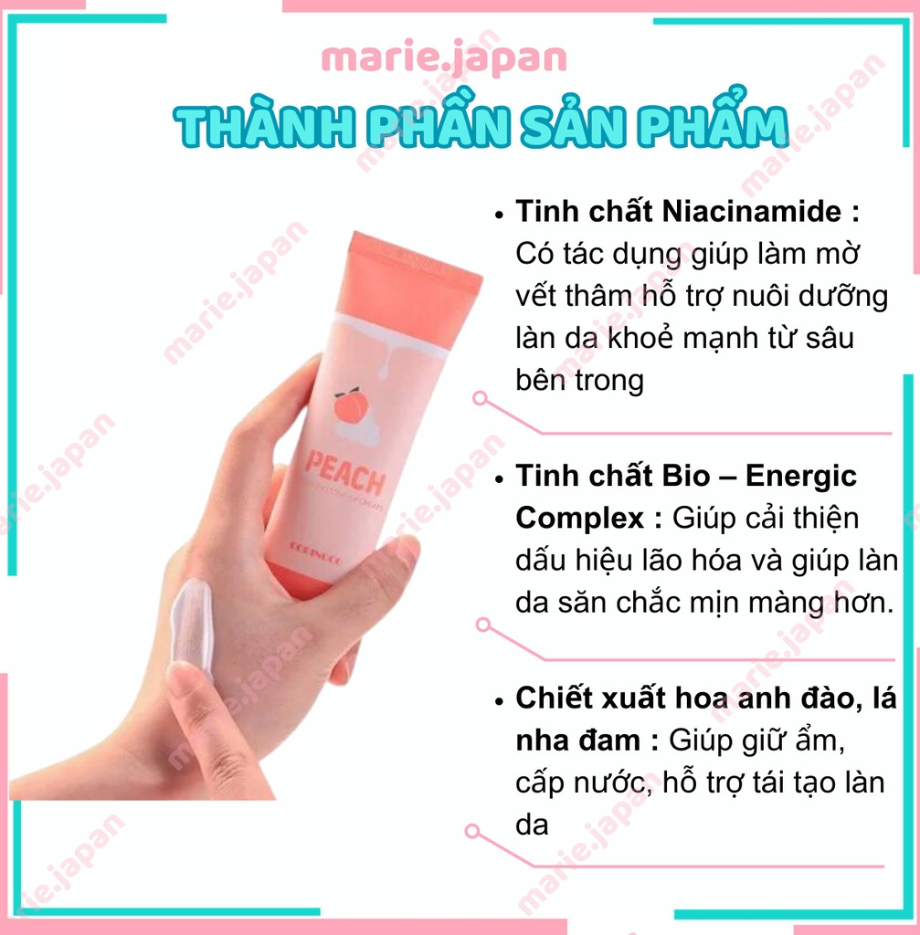 Kem Đào Peach Tone Up Dưỡng Trắng  Whipping Tone Up Cream 50ml