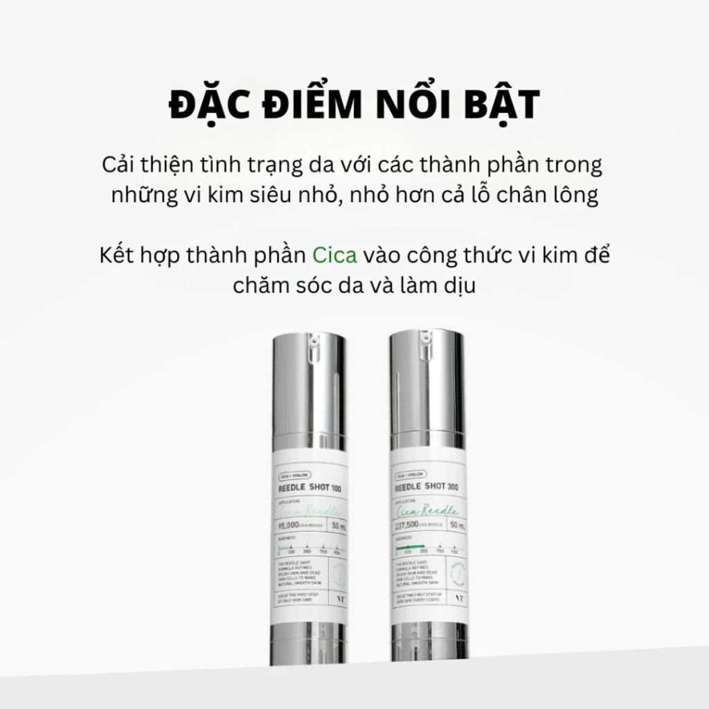 Tinh Chất Vi Kim VT Cosmetics Reedle Shot 100 Tái Tạo Da Căng Bóng Mịn Màng Sáng Khỏe Hàn Quốc Chai 50ml