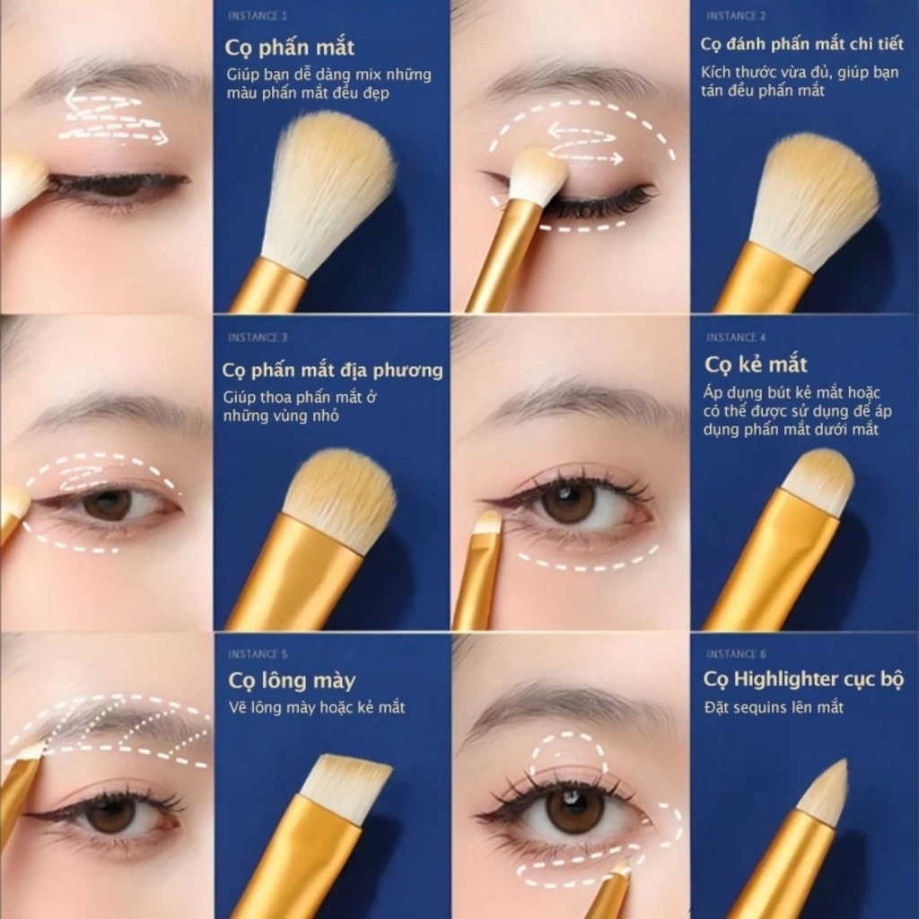 Set 12 Cọ Trang Điểm AMORTALS Makeup Cá Nhân Chuyên Nghiệp Lông Mềm Mịn Kèm Túi Đựng Tiện Lợi
