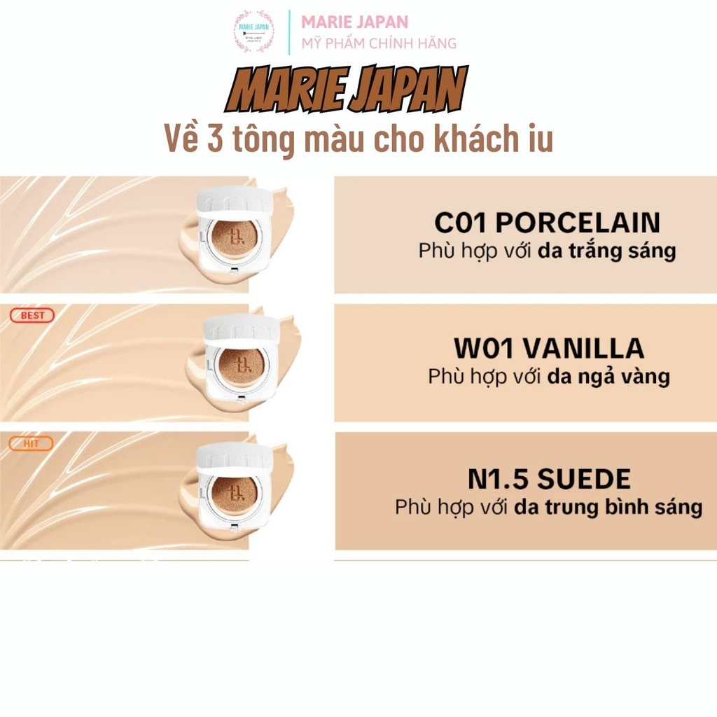 [MUA 1 TẶNG 3] Cushion Chống Nắng TFIT Mịn Lì Lâu Trôi Dưỡng Ẩm Tự Nhiên Layering Fit Cover Hàn Quốc