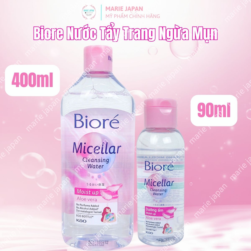 Nước Tẩy Trang Biore Sạch Sâu Dưỡng Ẩm Ngăn Ngừa Mụn Micellar Cleansing Water Nhật Bản