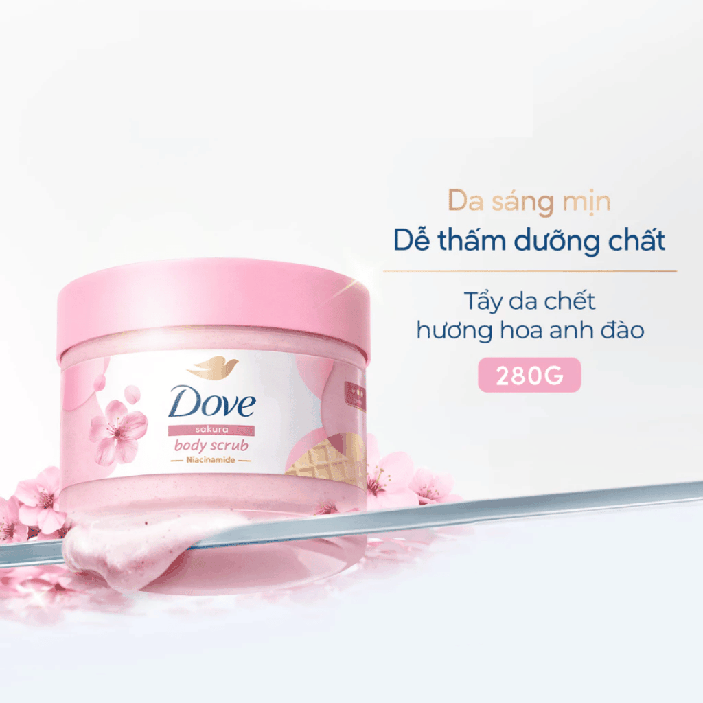 Tẩy Tế Bào Chết Body Dove Cấp Ẩm Chăm Da Trắng Sáng Mịn Màng  Exfoliating Body Polish