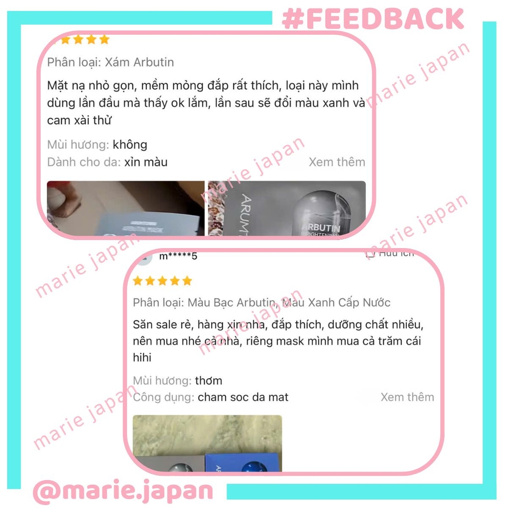 Mặt Nạ Dưỡng Da Arumtown Cấp Ẩm Dưỡng Sáng Tái Tạo Da Hàn Quốc Hộp Miếng Lẻ 23ml