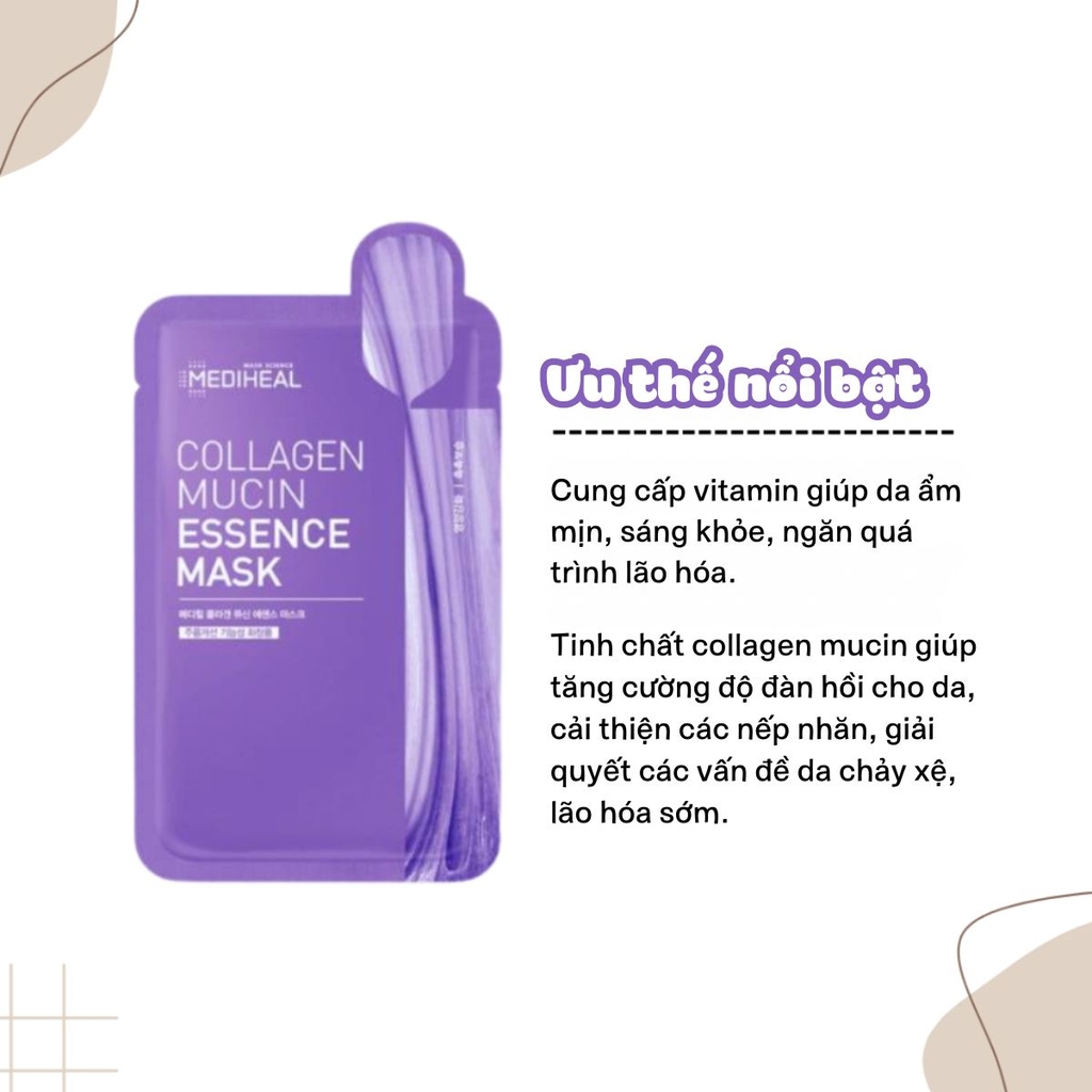 Mặt Nạ Mediheal Daily Solution Mask Cấp Ẩm Dưỡng Sáng Chống Lão Hóa Hàn Quốc Miếng Lẻ