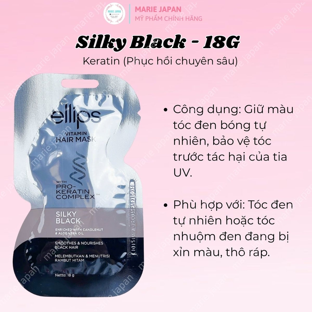 Kem Ủ Tóc Ellips Vitamin Hair Mask Phục Hồi Hư Tổn Dưỡng Tóc Óng Mượt