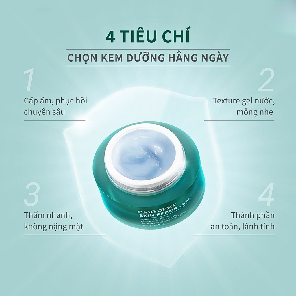 Kem Dưỡng Caryophy Skin Repair Cream Phục Hồi Làm Dịu Cân Bằng Da Hàn Quốc Hộp 50ml