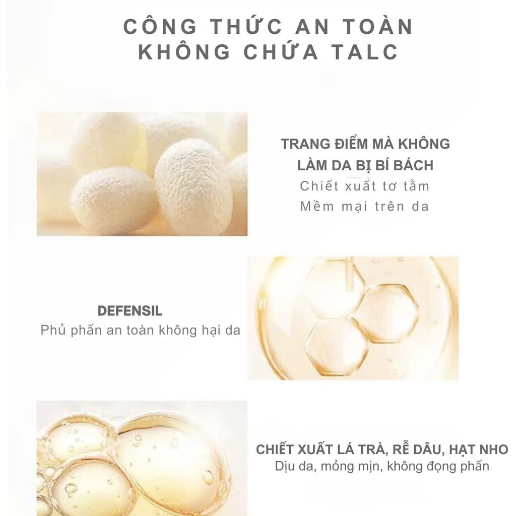 Phấn Phủ Nén Pramy Chống Nắng  Kiềm Dầu Mỏng Mịn Tự Nhiên Sheer UV Pressed Powder 7g