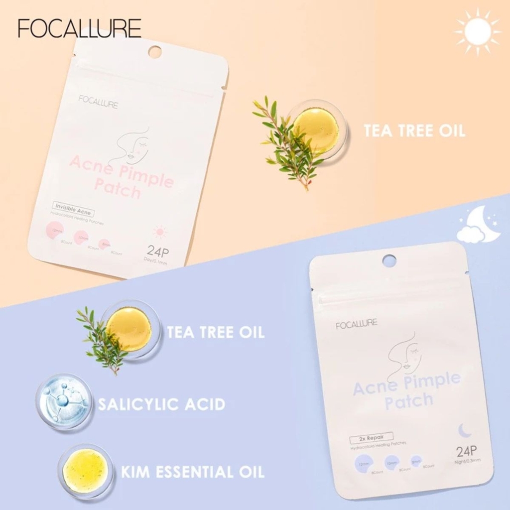 Miếng Dán Mụn Focallure Hỗ Trợ Giảm Mụn Kiểm Soát Dầu Chống Thấm Nước Acne Pimple Patch 24 Miếng
