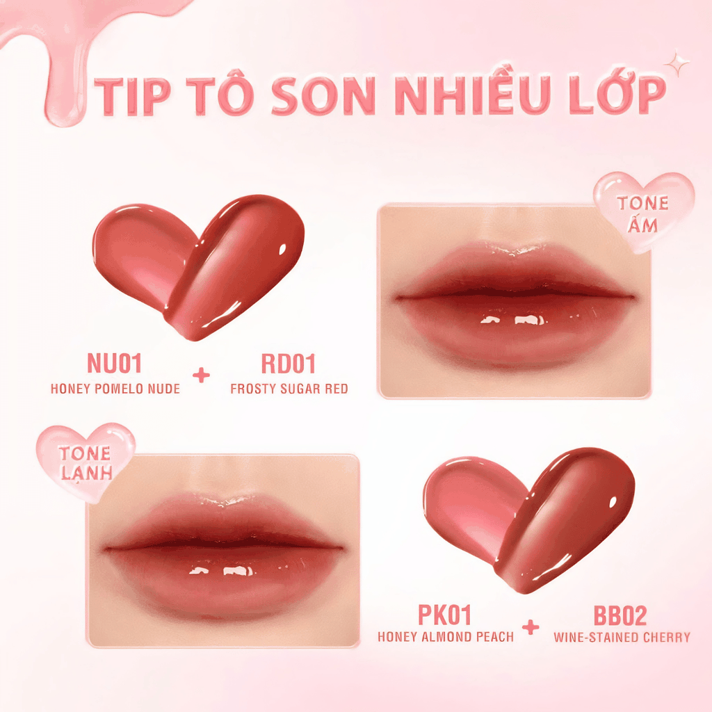 Son Bóng PINKFLASH Căng Mọng Dưỡng Ẩm Mềm Mịn My GlossyLips Watery Glow 6g