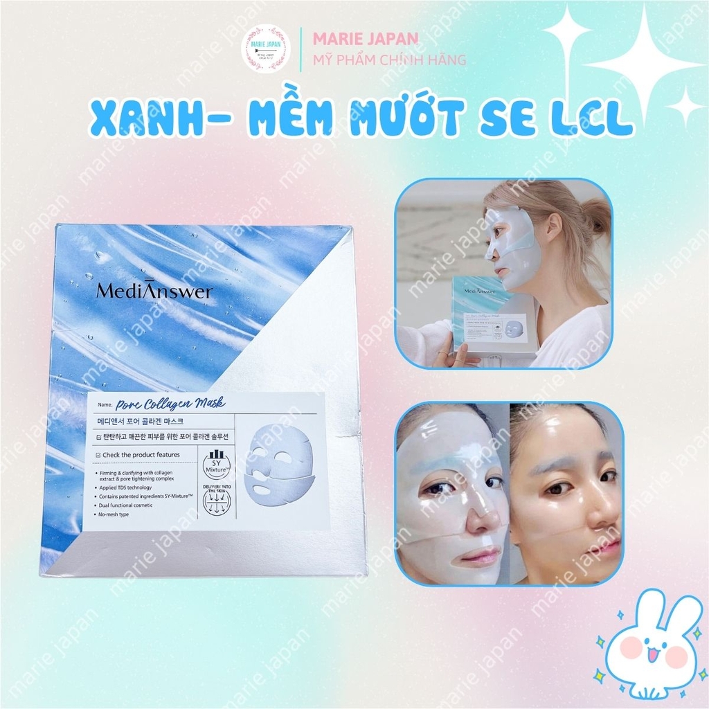 Mặt Nạ Thạch MediAnswer Collagen Cấp Ẩm Sâu Tăng Đàn Hồi Căng Mịn Da Hàn Quốc Hộp 5 Miếng