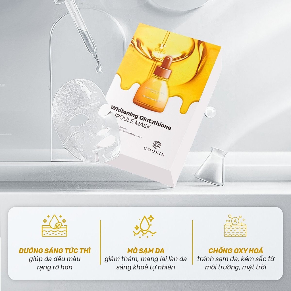 [COMBO 3 MIẾNG] Mặt Nạ Gookin Ampoule Mask Cấp Ẩm Dưỡng Sáng Phục Hồi Căng Bóng Da Hàn Quốc