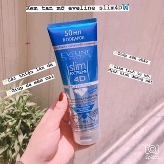 Kem Tan Mỡ Eveline 4D Slim Extreme Professional Tuýp 250ml
