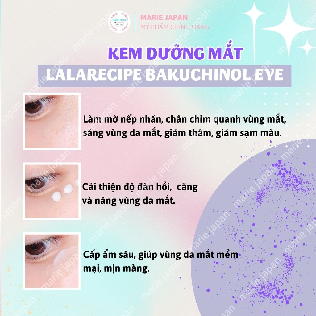 Kem Mắt Lalarecipe Bakuchiol Eye Cream Mờ Nếp Nhăn Hỗ Trợ Sáng Da Căng Mịn Vùng Mắt Hàn Quốc