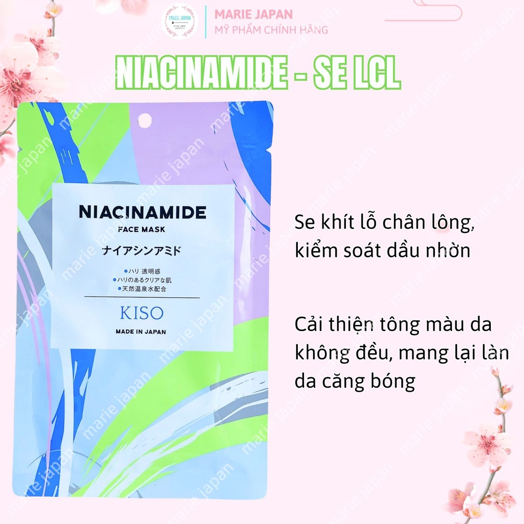 Mặt Nạ Kiso Treatment 5in1 Dưỡng Ẩm Sáng Da Mờ Thâm Căng Mịn Nhật Bản 1 Miếng Lẻ