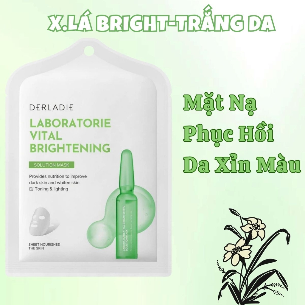 [1 Miếng Lẻ] Mặt Nạ Derladie Laboratorie Vital Dưỡng Ẩm Phục Hồi Sáng Da Hàn Quốc