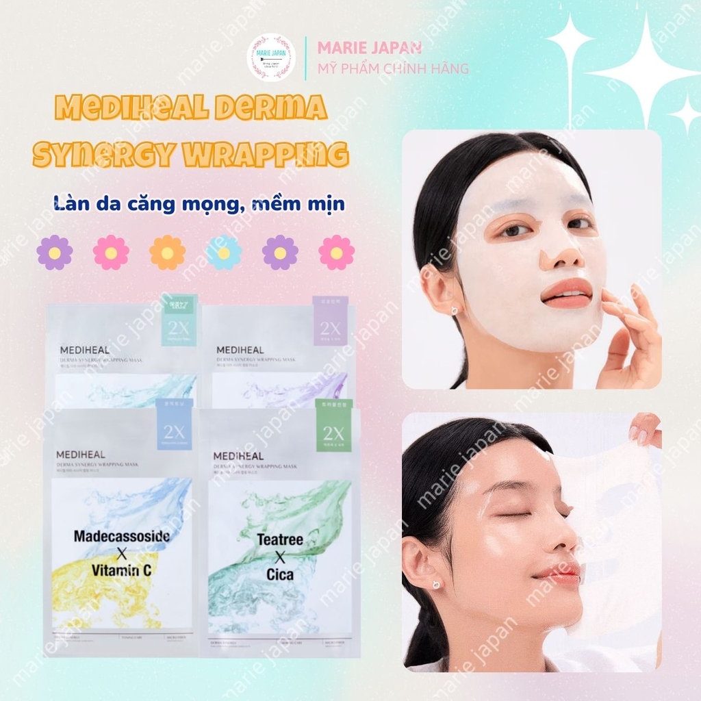 [HỘP 4 MIẾNG] Mặt Nạ Cao Cấp Mediheal Derma Synergy Wrapping Dưỡng Ẩm Sáng Da Hàn Quốc
