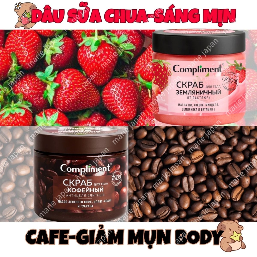 Tẩy Tế Bào Chết Compliment Body Scrub Mềm Mướt Bóng Khỏe Sáng Mịn Da 400ml
