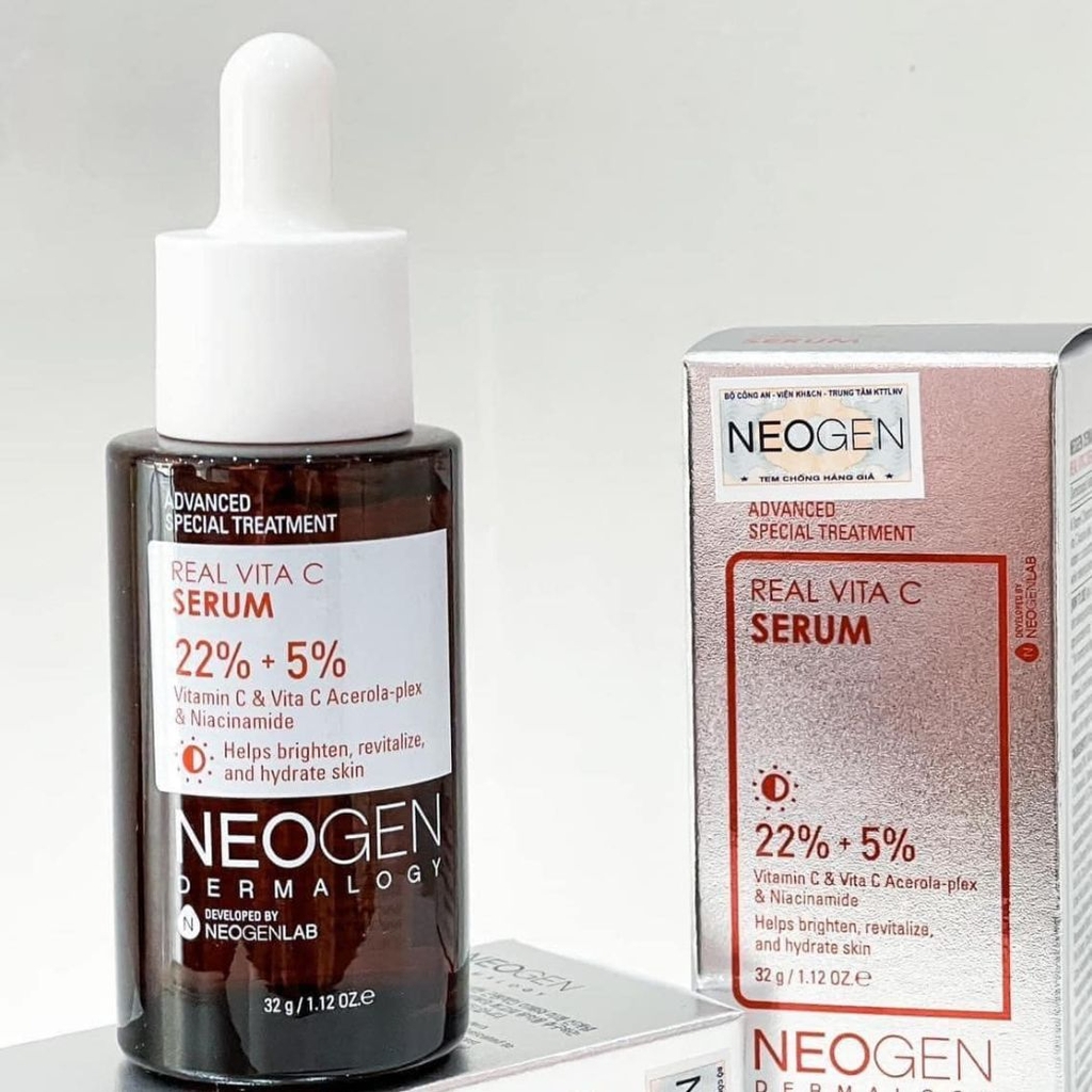 Serum Neogen Dermalogy Vitamin C 22% Sap + 5% Niacinamide Real Vita C Sáng Da Mờ Thâm Hàn Quốc 32ml