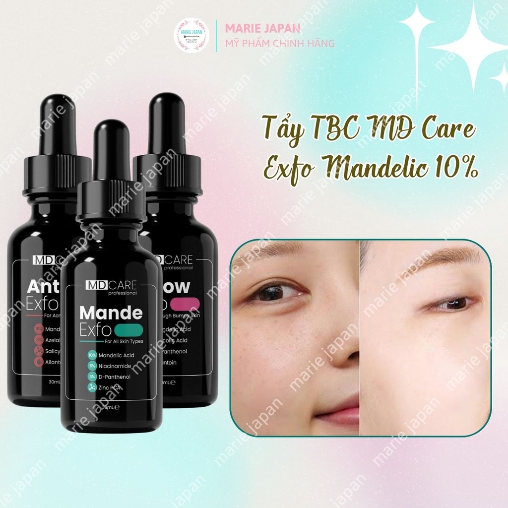 Tẩy Tế Bào Chết MD Care Exfo Mandelic 10% Sạch Sâu Cấp Ẩm Sáng Da Mờ Thâm 10ml