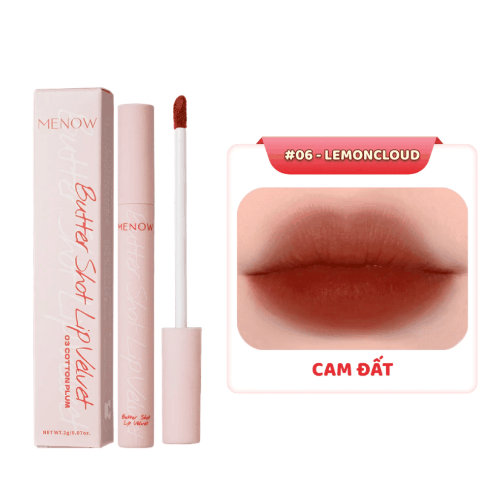 Son Kem Bùn Menow Mềm Mịn Không Khô Môi Butter Shot Liquid Velvet 2g