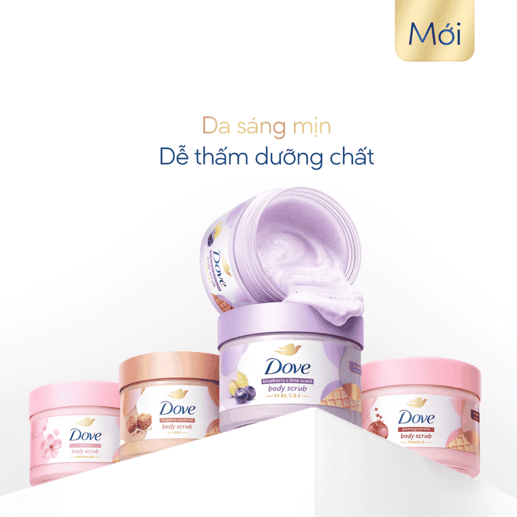 Tẩy Tế Bào Chết Body Dove Cấp Ẩm Chăm Da Trắng Sáng Mịn Màng  Exfoliating Body Polish