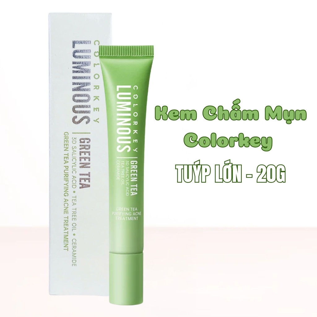 Chấm Mụn Colorkey Luminous Hỗ Trợ Giảm Mụn Mờ Thâm Dịu Da Green Tea Purifying Acne Treatment