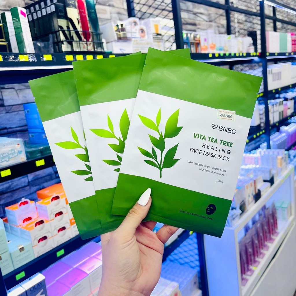 Mặt Nạ BNBG Vita Tea Tree Healing Face Mask Pack Làm Dịu Giảm Mụn Hàn Quốc