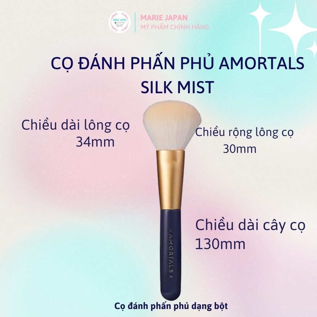 Cọ Phấn Phủ Amortals Lông Tơ Nhân Tạo Cao Cấp Mềm Mịn Tán Phấn Đều Tự Nhiên