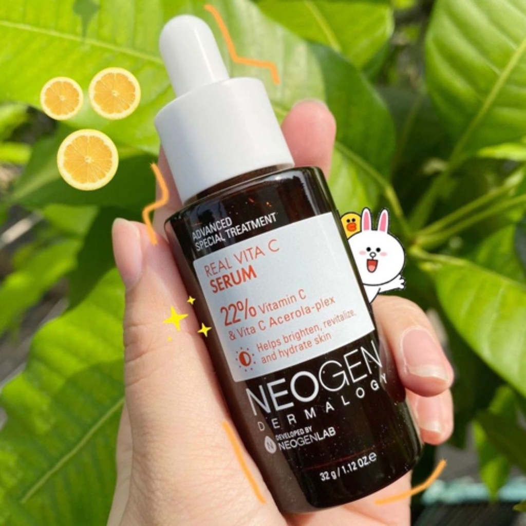 Serum Neogen Dermalogy Vitamin C 22% Sap + 5% Niacinamide Real Vita C Sáng Da Mờ Thâm Hàn Quốc 32ml