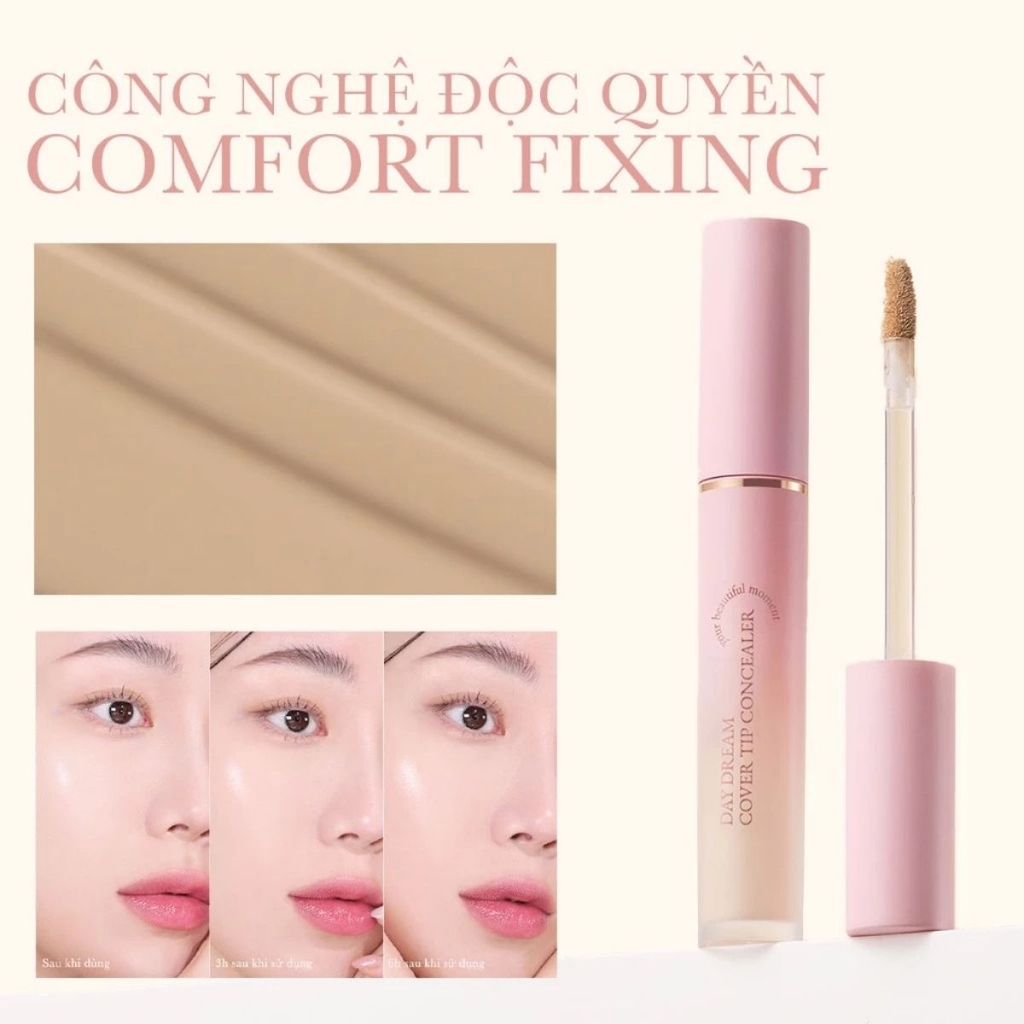 Che Khuyết Điểm Aperire Che Phủ Tự Nhiên Mỏng Nhẹ Lâu Trôi Daydream Cover Tip Concealer Hàn Quốc Cây 4.5ml