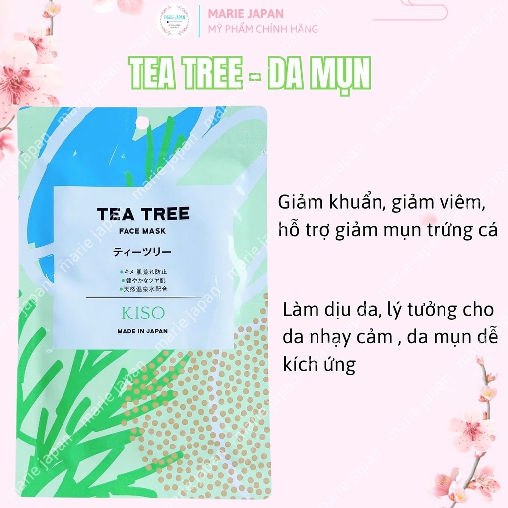 Mặt Nạ Kiso Treatment 5in1 Dưỡng Ẩm Sáng Da Mờ Thâm Căng Mịn Nhật Bản 1 Miếng Lẻ