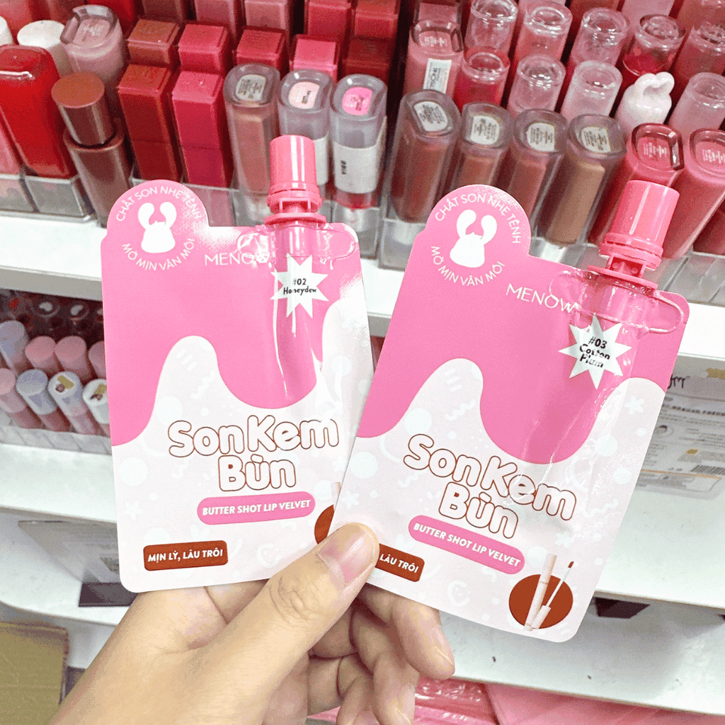 Son Kem Bùn Dạng Túi Menow Mịn Lì Butter Shot Lip Velvet 1g