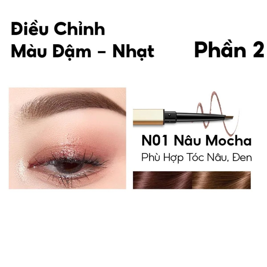 Chì Kẻ Mày Colorkey Hai Đầu Sắc Nét Chống Nước Lâu Trôi  Sketch Eyebrow Pencil 0.7g
