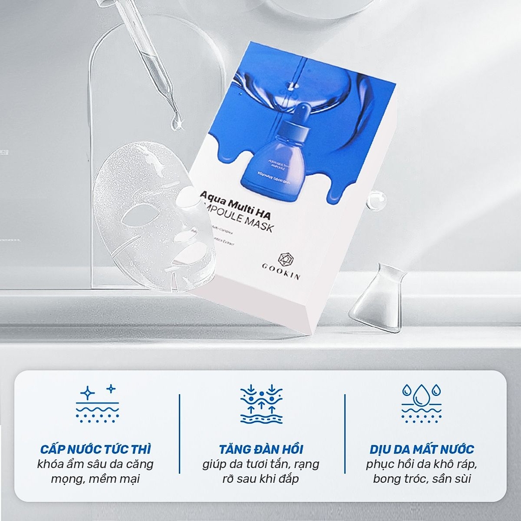 [1 Miếng Lẻ] Mặt Nạ Gookin Ampoule Mask Cấp Ẩm Dưỡng Sáng Phục Hồi Căng Bóng Da Hàn Quốc