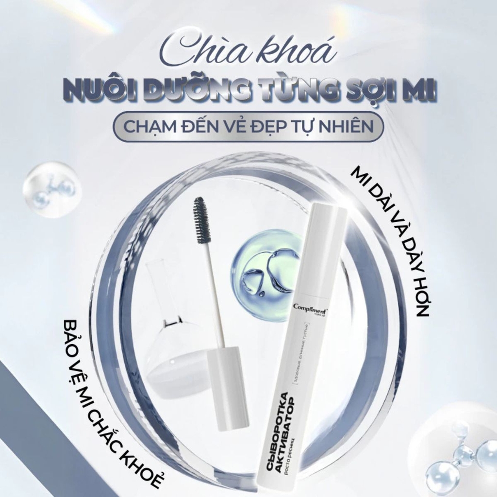 Serum Dưỡng Mi Compliment Chắc Khỏe Mi Giảm Gãy Rụng Cong Tự Nhiên 12ml