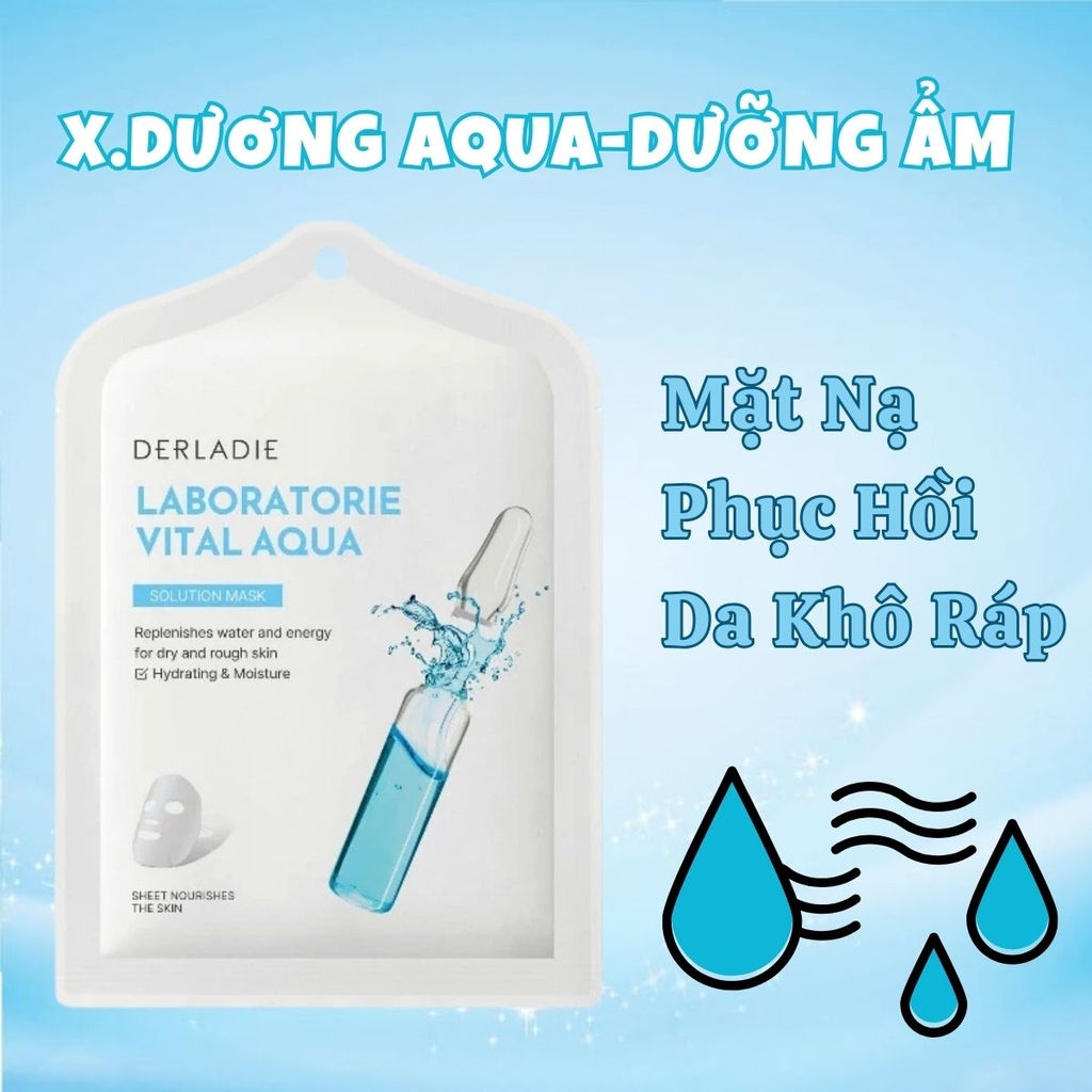 [1 Miếng Lẻ] Mặt Nạ Derladie Laboratorie Vital Dưỡng Ẩm Phục Hồi Sáng Da Hàn Quốc