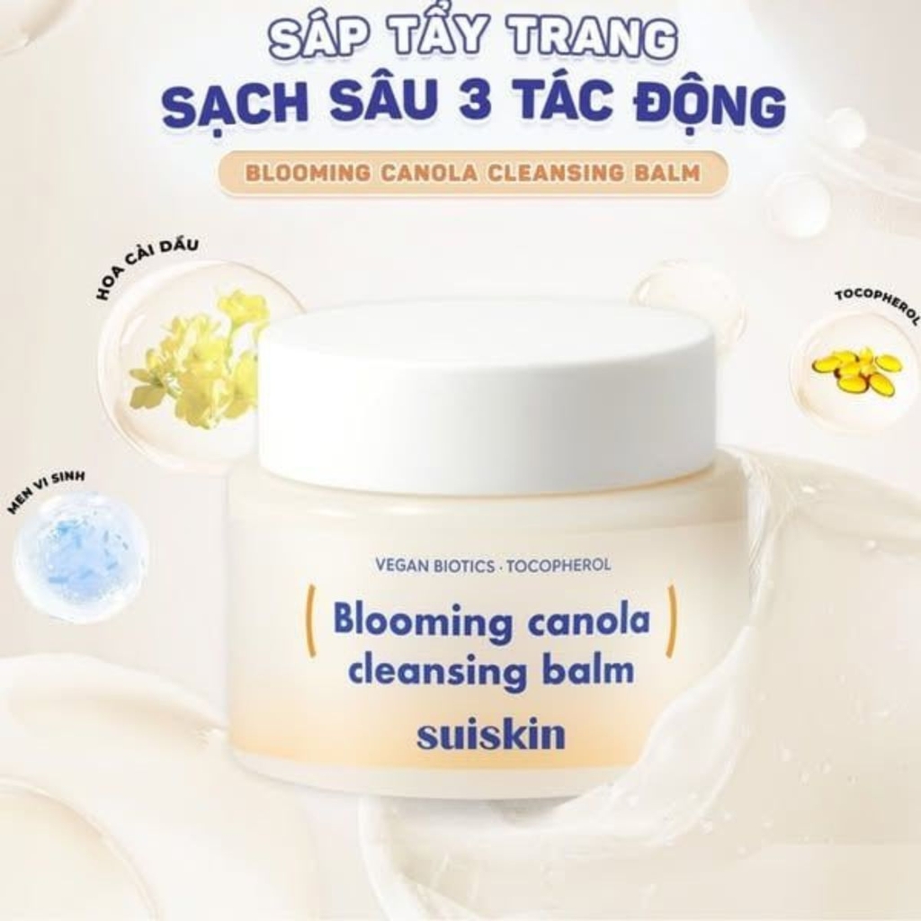 Sáp Tẩy Trang Suiskin Sạch Sâu Loại Bỏ Bã Nhờn Bụi Bẩn Hiệu Qủa Blooming Canola Cleansing Balm Hàn Quốc Hũ 90ml