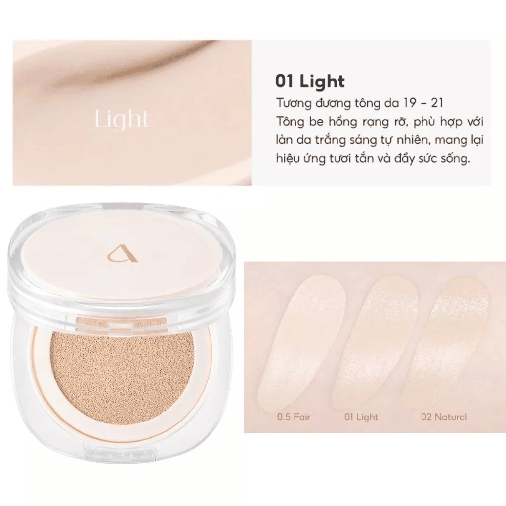 Cushion Aperire Chống Nắng Che Phủ Tốt Da Căng Bóng Mịn Lì Mỏng Nhẹ Sheer Breeze Hàn Quốc 13g