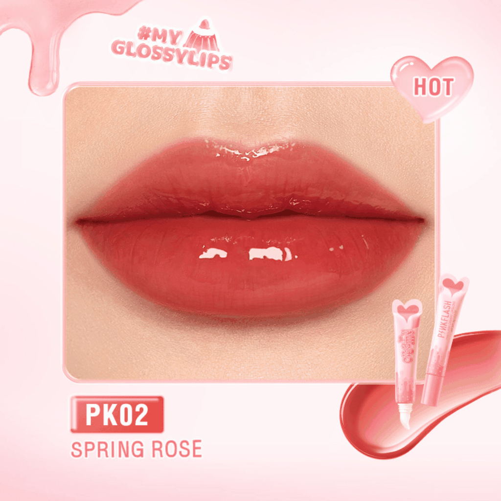 Son Bóng PINKFLASH Căng Mọng Dưỡng Ẩm Mềm Mịn My GlossyLips Watery Glow 6g
