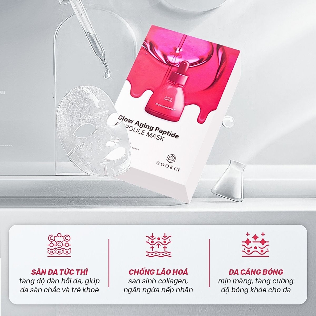 [COMBO 3 MIẾNG] Mặt Nạ Gookin Ampoule Mask Cấp Ẩm Dưỡng Sáng Phục Hồi Căng Bóng Da Hàn Quốc