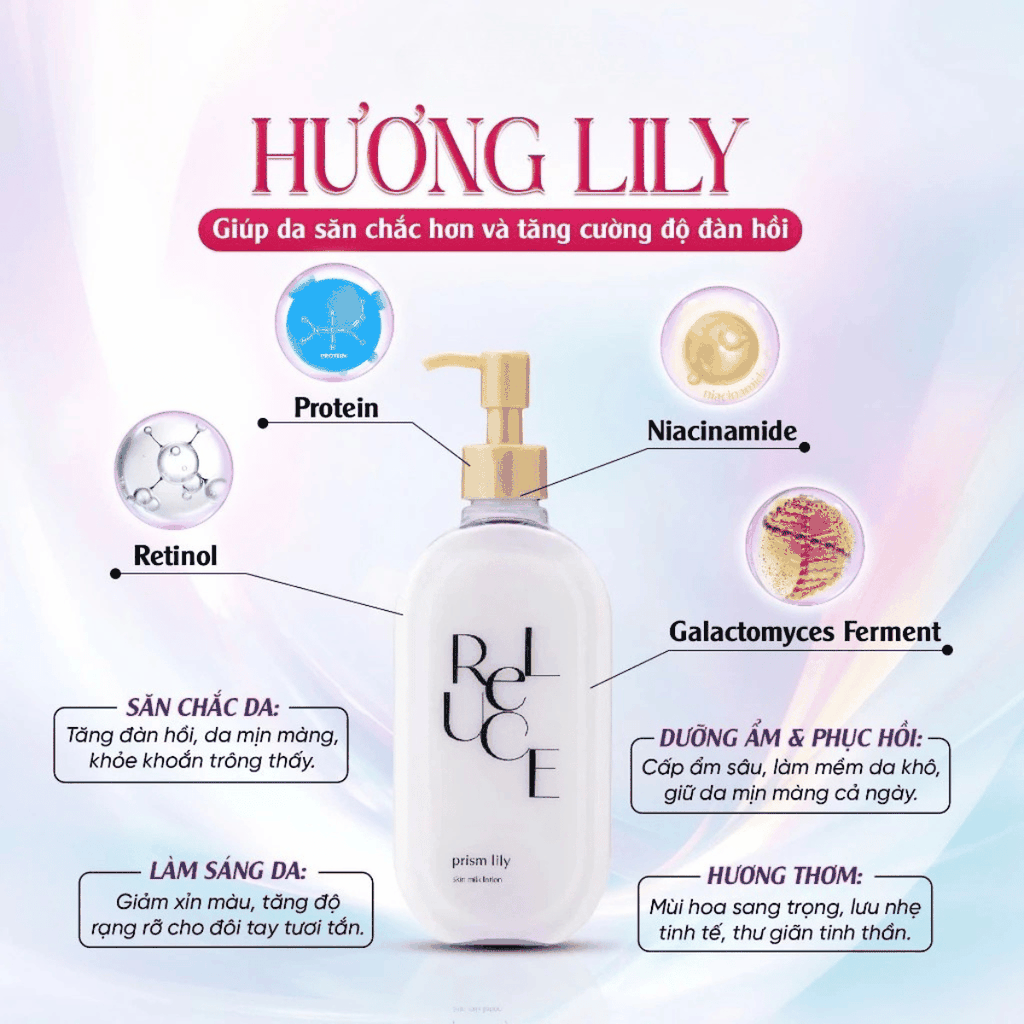 [MUA 1 TẶNG 3] Dưỡng Thể Nước Hoa Roland RELUCE Trắng Da Mềm Mịn Cao Cấp Nhật Bản 300ml TẶNG KHĂN GẤU, MÓC KHÓA, TÚI