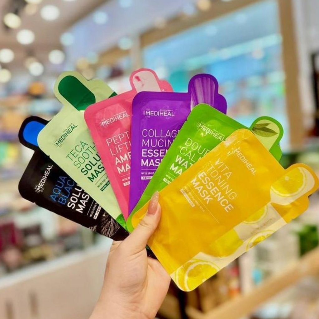 Mặt Nạ Mediheal Daily Solution Mask Cấp Ẩm Dưỡng Sáng Chống Lão Hóa Hàn Quốc Bịch 15 Miếng