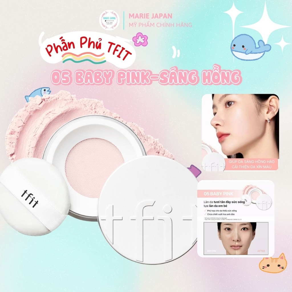 Phấn Phủ Kiềm Dầu TFIT Translucent Set Finishing Powder Chống Trôi Mờ Khuyết Điểm Ráo Mịn Da Hàn Quốc Hộp 7g - MUA 1 TẶNG 3