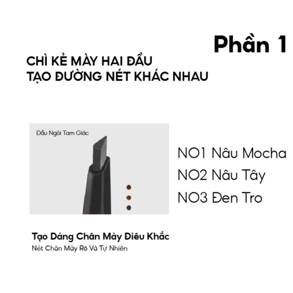 Chì Kẻ Mày Colorkey Hai Đầu Sắc Nét Chống Nước Lâu Trôi  Sketch Eyebrow Pencil 0.7g