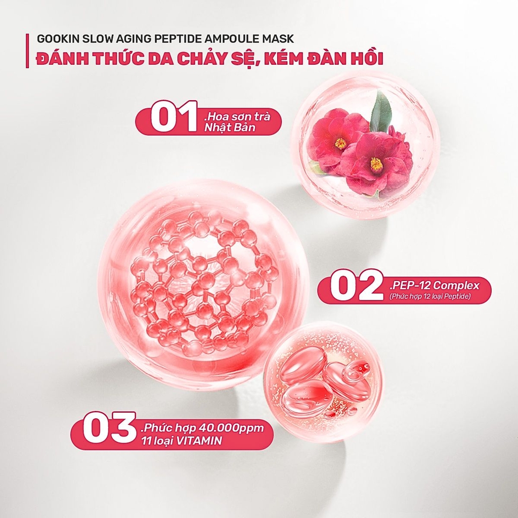 [COMBO 3 MIẾNG] Mặt Nạ Gookin Ampoule Mask Cấp Ẩm Dưỡng Sáng Phục Hồi Căng Bóng Da Hàn Quốc