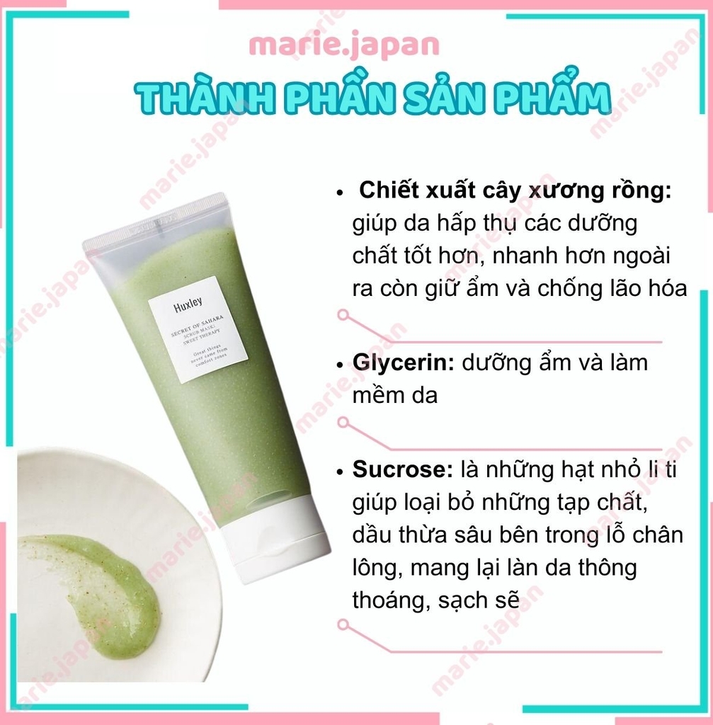Tẩy TBC Huxley Secret Of Sahara Scrub Mask Tuýp 30g