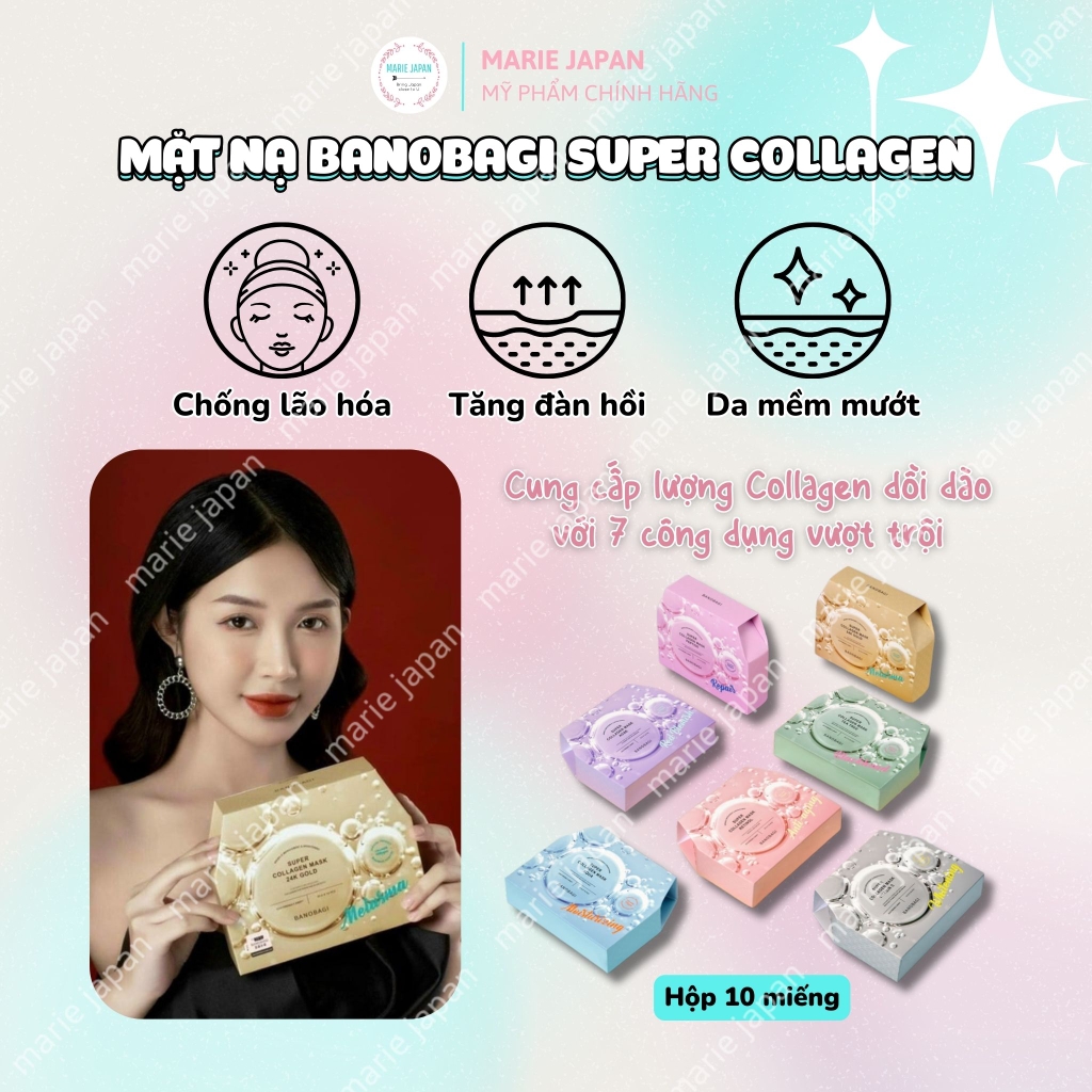 Mặt Nạ Banobagi Super Collagen Mask Dưỡng Trắng Da Giảm Mụn Nám Cao Cấp (MIẾNG LẺ)