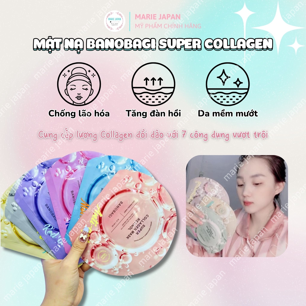 Mặt Nạ Banobagi Super Collagen Mask Dưỡng Trắng Da Giảm Mụn Nám Cao Cấp (MIẾNG LẺ)