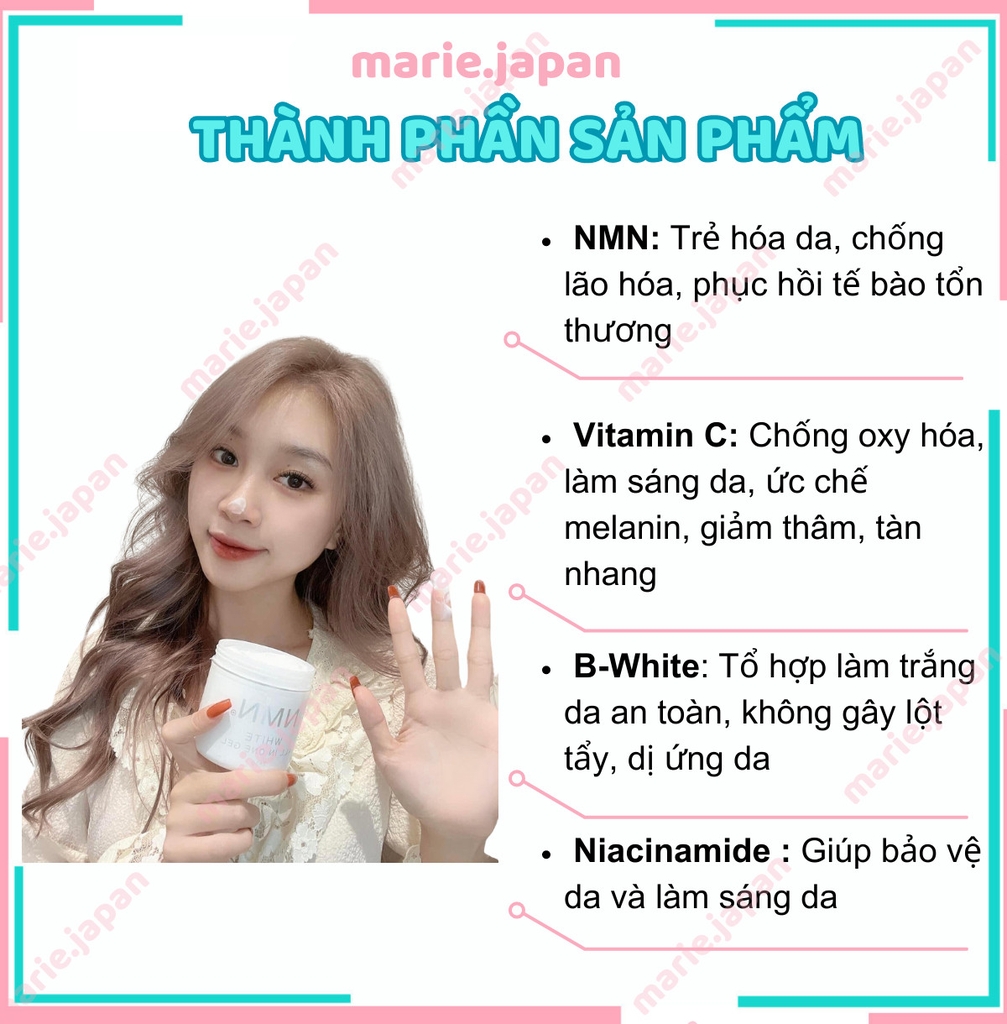 Kem Dưỡng NMN White All In One Gel Hộp 245g