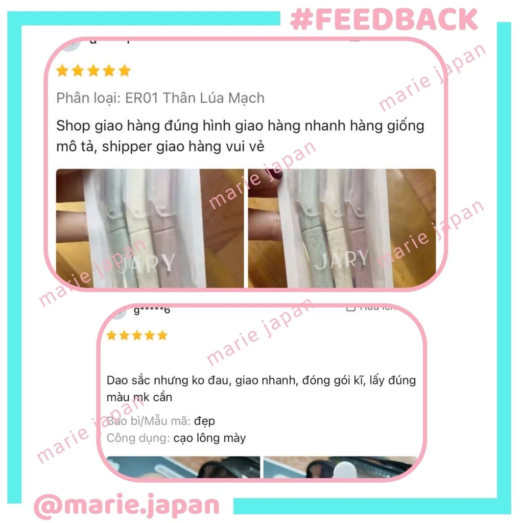 Dao Cạo Mày Jary An Toàn Chống Trầy Xước Êm Dịu Set 3 Cái